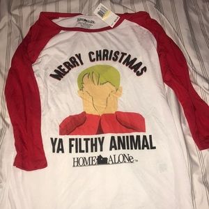 Home Alone baseball tee